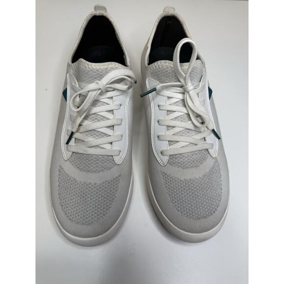 Vessi Weekend Sneaker Mens 12 Marbled White Knit Low Lace Up Athleisure Shoe - Picture 2 of 10